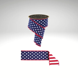 D'Lux Patriotic Wired Ribbon 2.5 Inch-LX311519