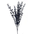 22" Midnight Blue Glitter Boxwood Spray: Elegant Home & Holiday Decor Accent-(106295) Direct Export