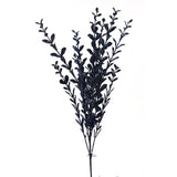 22" Midnight Blue Glitter Boxwood Spray: Elegant Home & Holiday Decor Accent-(106295) Direct Export