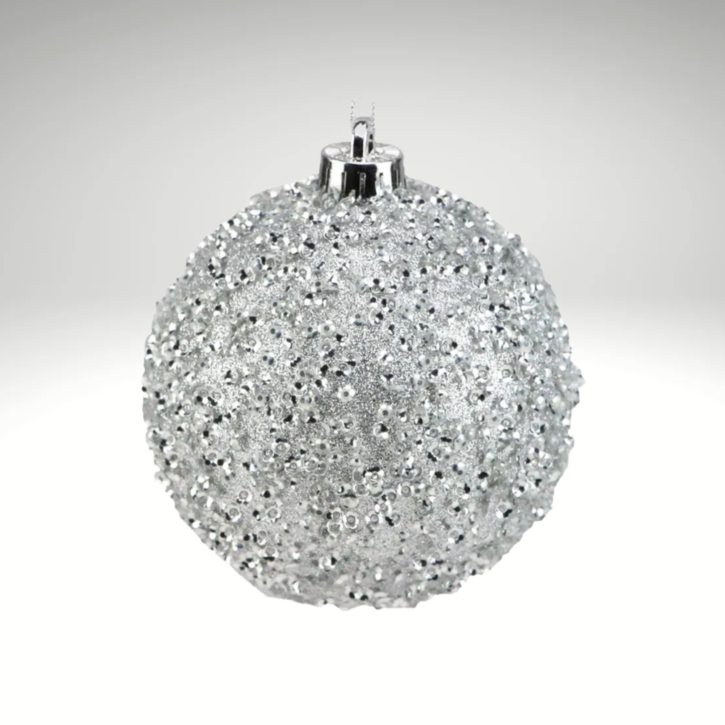 Silver Glitter Christmas Ornament | 120MM Sequin Shatterproof Ball-XY881626 Craig Bachman