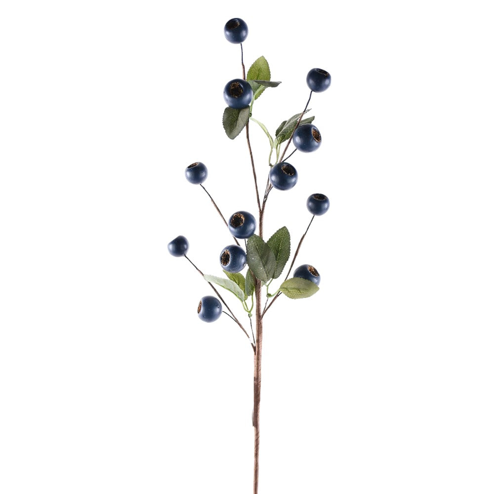 27" Artificial Blueberry Spray - Faux Blueberry Stem for Wreaths & Decor-134315