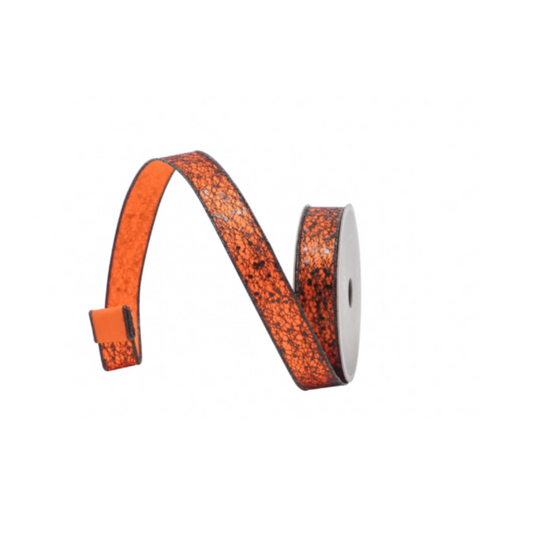 Farrisilk Orange & Black Wired Halloween Ribbon – 1” x 10YD Wicked Weave -RS256-87 Farrisilk
