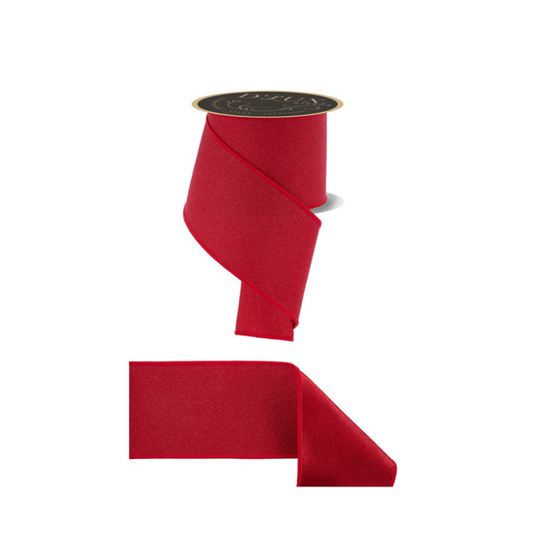D’Lux 4" Red Glitter Wired Ribbon – Fine Sparkle Fused Fabric Ribbon for Christmas-LX301324 Craig Bachman