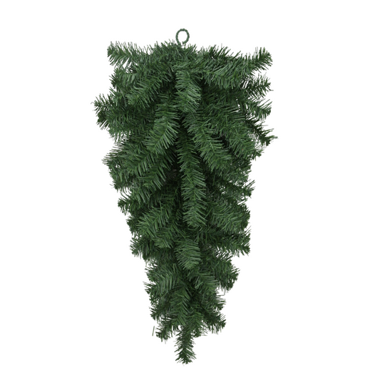 24" Artificial Pine Teardrop Swag – DIY Christmas Swag Base-82298-GN Golden Bell