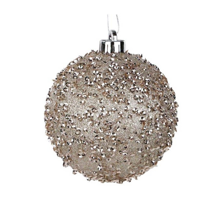 Taupe Glitter Christmas Ornament | 120MM Sequin Shatterproof Ball-XY8816CF Craig Bachman