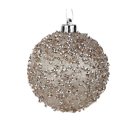 Taupe Glitter Christmas Ornament | 120MM Sequin Shatterproof Ball-XY8816CF Craig Bachman