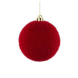 120MM Red Flocked Glitter Ornament | Shatterproof Velvet Ball Ornament-XH950924 Craig Bachman