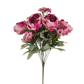 23" Mauve Peony Bush – 10 Faux Stems for Bouquets & Arrangements-85323-MV Golden Bell