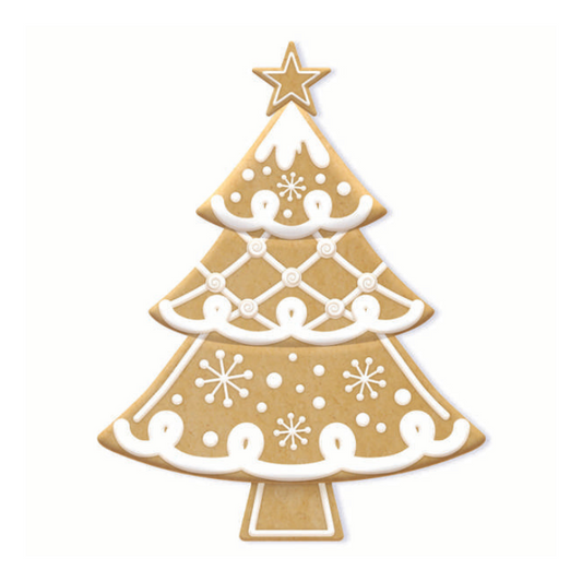 Metal Gingerbread Tree Sign – 12.5" Embossed Christmas Decor with Icing Details-MD1661H6 Craig Bachman