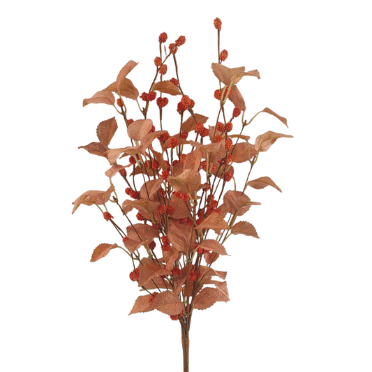 21" Fall Birch Leaf & Berry Spray for Wreaths & Centerpieces-40373 Golden Bell