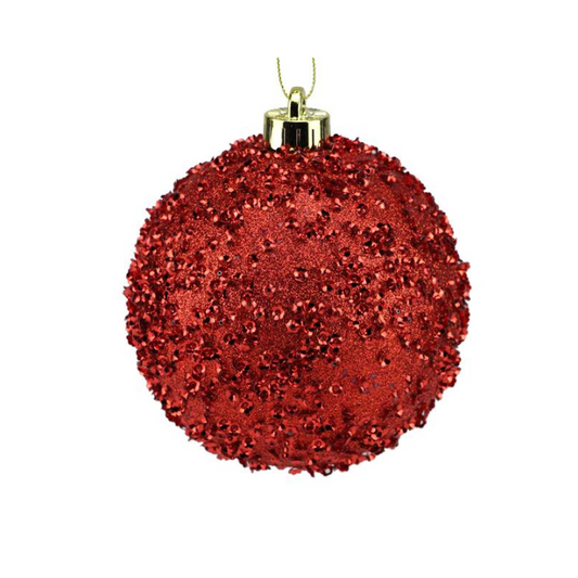 Red Glitter Christmas Ornament | 120MM Sequin Shatterproof Ball-XY881624 Craig Bachman