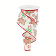 Gingerbread Christmas Ribbon | 2.5"x10yd Cotton Burlap Wired Bow Ribbon-RG0185837 Craig Bachman