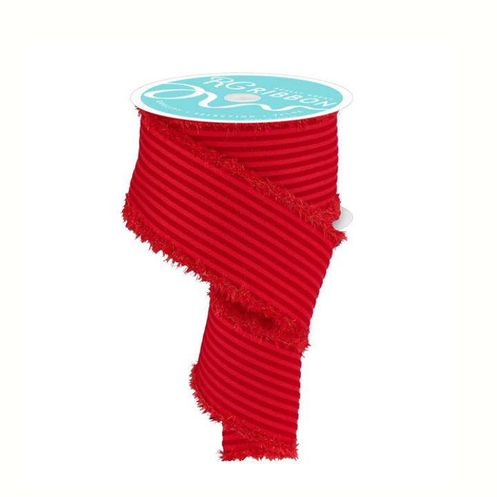 2.5"x10yd Red Velvet Glitter Wired Ribbon for Holiday Crafts-RGA872124 Craig Bachman