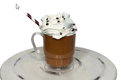 Faux Hot Chocolate with Chocolate Chips and Marshmallows for Coffee Bar or Tiered Tray Decor TCT Crafts