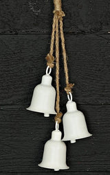White Cottage Bell Cluster | 3 Piece Jute Rope Bell Set | 15" Cluster-570537 Impressive Enterprises, Inc.