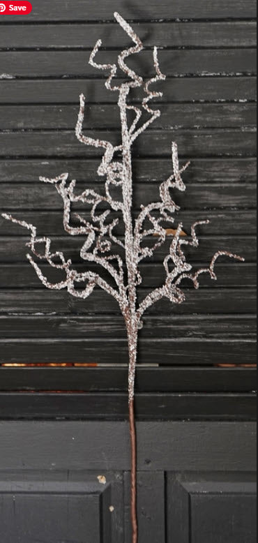 Snowy Glittered Curly Branch | Frosted Winter Twig Stem | 24" Branch-ISB67330 Impressive Enterprises, Inc.