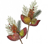 Beaded Della Robbia Berry Picks Set of 2 | Holiday Multi | 16" Pick, 2/AST TCT Crafts Designs & Decor