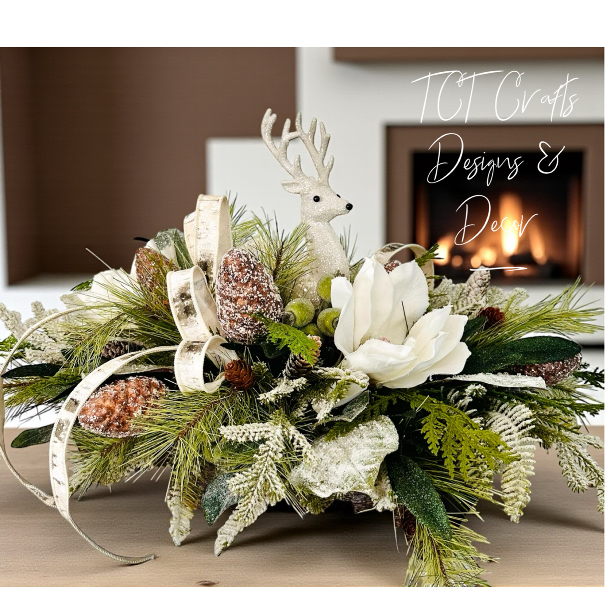 Digital Download: Winter Woodlands Deer Arrangement | PDF + Video Link | DIY Craft Tutorial (Copy) TCT Crafts