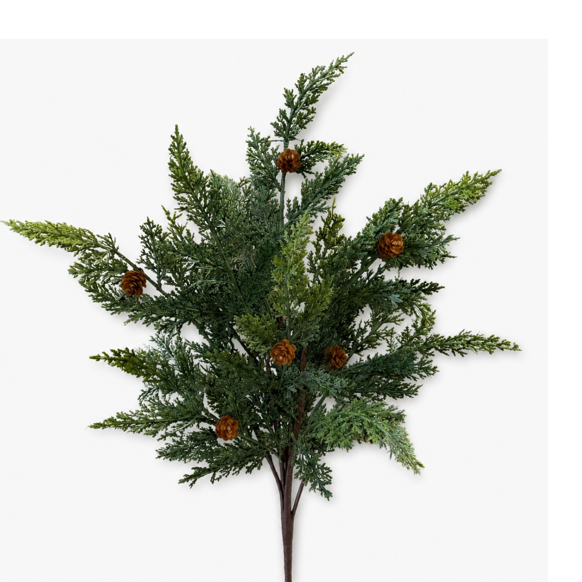 Artificial Cedar Bush with Pinecones — 20 Inch Christmas Greenery Supply-XDC1052 Lancaster & Vintage
