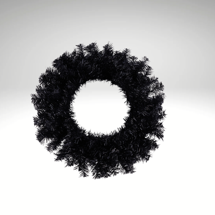 20" Black Metallic Wreath Form | 135 Tip Halloween & Gothic Wreath Base-XX964702 Craig Bachman