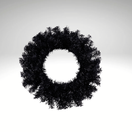 20" Black Metallic Wreath Form | 135 Tip Halloween & Gothic Wreath Base-XX964702 Craig Bachman