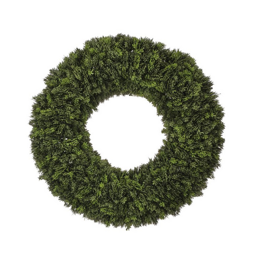 22" UV Treated Soft Touch Cedar Wreath – Artificial Greenery Wreath for Indoor & Outdoor Decor-MTX76990 Regency