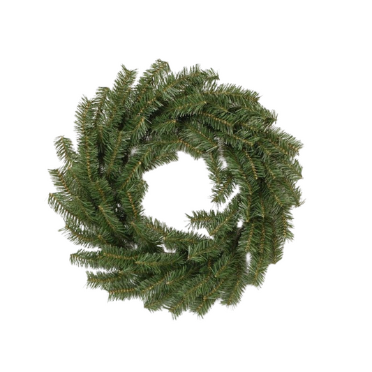 24" Canadian Pine Wreath – Artificial Evergreen Christmas Wreath Base | DIY Holiday Decor-CVW024ELV Sims Pottery