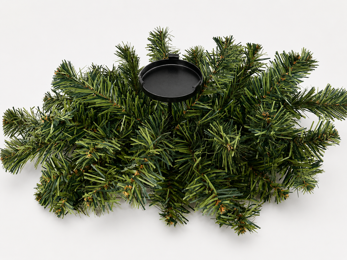24-Inch Mixed Pine Candle Ring Swag – Rustic Centerpiece Greenery for Holiday Table Decor - CV22000 Sims Pottery