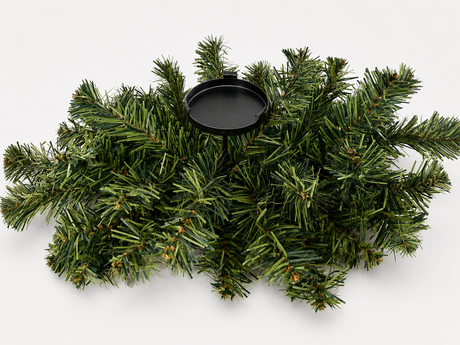 24-Inch Mixed Pine Candle Ring Swag – Rustic Centerpiece Greenery for Holiday Table Decor - CV22000 Sims Pottery