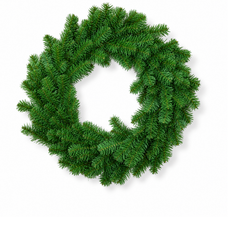 24" Canadian Pine Wreath – Artificial Evergreen Christmas Wreath Base | 220 Tips (VW024) Sims Pottery