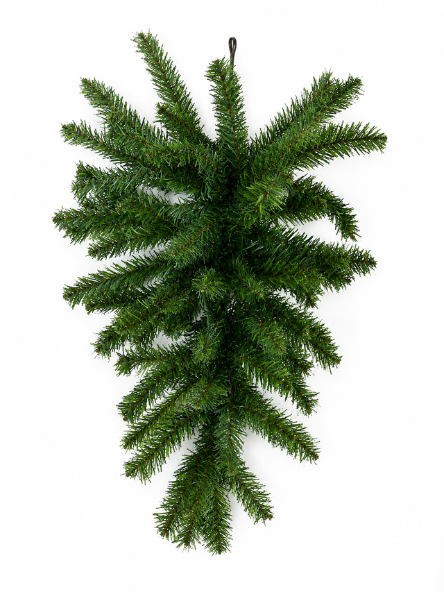 Artificial Canadian Pine Teardrop Swag Base — 24 Inch Christmas Swag Base with 61 Tips-VTD001 Sims Pottery