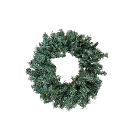 24" Pre-Lit Artificial Pine Wreath with Timer – Battery Operated Holiday Wreath-CVWL002 Sims Pottery