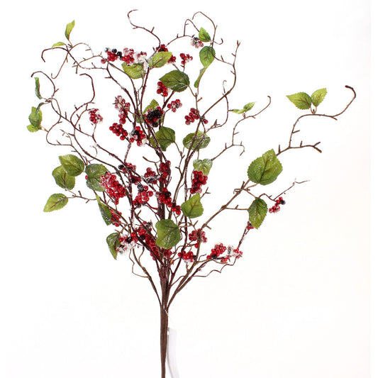 30" Frosted Viburnum Berry Bush – Designer Holiday Floral Accent for Winter Decor | TCT Crafts - 261224