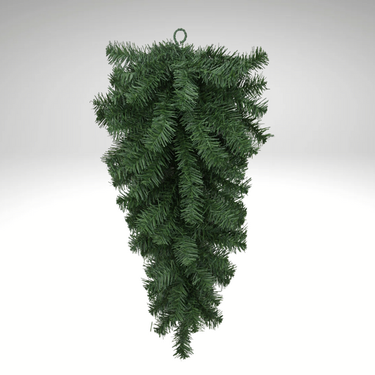 24" Artificial Pine Teardrop Swag – DIY Christmas Swag Base-82298-GN Golden Bell