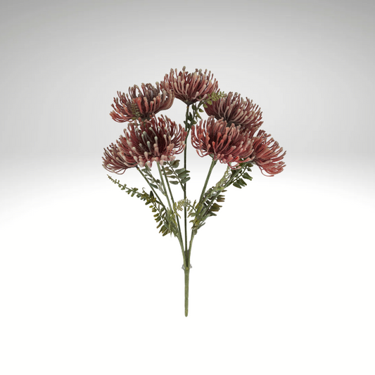 19" Artificial Mauve Protea Bush – Fall Faux Floral Stems-85319-MV Golden Bell