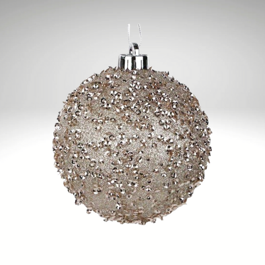 Taupe Glitter Christmas Ornament | 120MM Sequin Shatterproof Ball-XY8816CF Craig Bachman