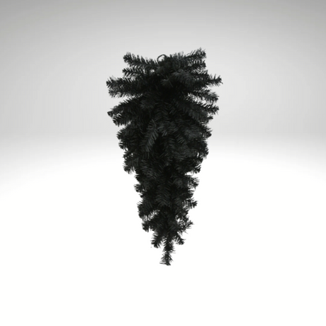 24" Black Teardrop Swag - Artificial Halloween Greenery-82298-BK Golden Bell