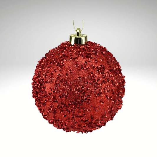 Red Glitter Christmas Ornament | 120MM Sequin Shatterproof Ball-XY881624 Craig Bachman