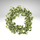30" Artificial Geranium Greenery Wreath | Lifelike Greenery for Door & Wall Decor