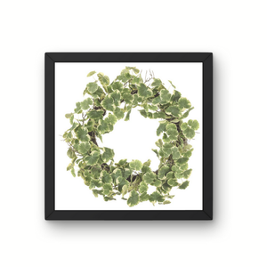 30" Artificial Geranium Aralia Wreath | Lifelike Greenery for Door & Wall Decor