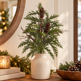 Pine Pinecone Bush | Woodlands Christmas Greenery Filler | 22" Bush-32131 Golden Bell
