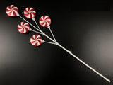 Peppermint Candy Spray | Red White Christmas Pick | 24" Spray-32245RDWT Golden Bell