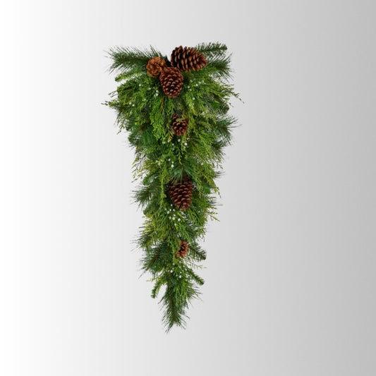 Mixed Pine Teardrop Swag 35 Inch Christmas Decor-XX8697 Craig Bachman
