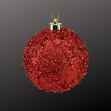 Red Glitter Christmas Ornament | 120MM Sequin Shatterproof Ball-XY881624 Craig Bachman