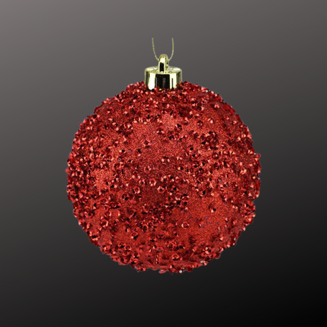 Red Glitter Christmas Ornament | 120MM Sequin Shatterproof Ball-XY881624 Craig Bachman