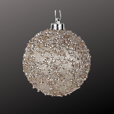 Taupe Glitter Christmas Ornament | 120MM Sequin Shatterproof Ball-XY8816CF Craig Bachman