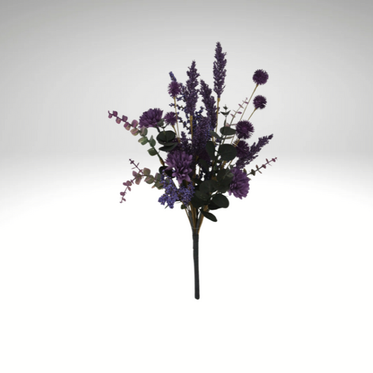 19" Artificial Purple Fall Mum and Berry Bush – Autumn Floral Pick-65175-PU Golden Bell