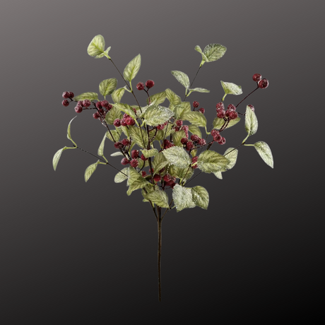 20" Frosted Viburnum Berry Bush – Icy Red Berries for Holiday Decor-40376 Golden Bell