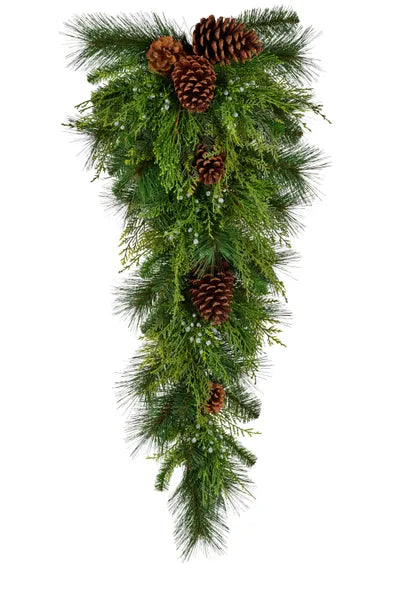 Mixed Pine Teardrop Swag 35 Inch Christmas Decor-XX8697 Craig Bachman