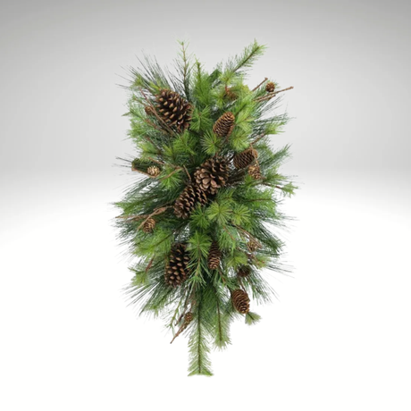 42” Deluxe Mixed Pine Christmas Centerpiece with Pinecones – Rustic Holiday Greenery Craig Bachman
